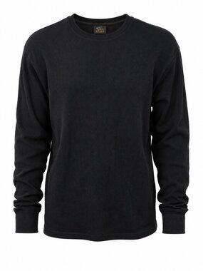 OVO October’s Very Own Black Waffle Long Sleeve Top L